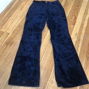 Vintage Wrangler Crushed Velvet Flared Pants